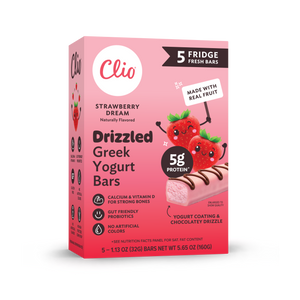 Refrigerated Greek Yogurt Bars - Drizzled 5 Pack - Strawberry Dream