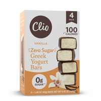 Refrigerated Greek Yogurt Bars - Full Size 4 Pack - Zero Sugar Vanilla