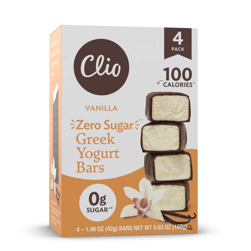 Refrigerated Greek Yogurt Bars - Full Size 4 Pack - Zero Sugar Vanilla