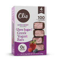 Refrigerated Greek Yogurt Bars - Full Size 4 Pack - Zero Sugar Mixed Berry