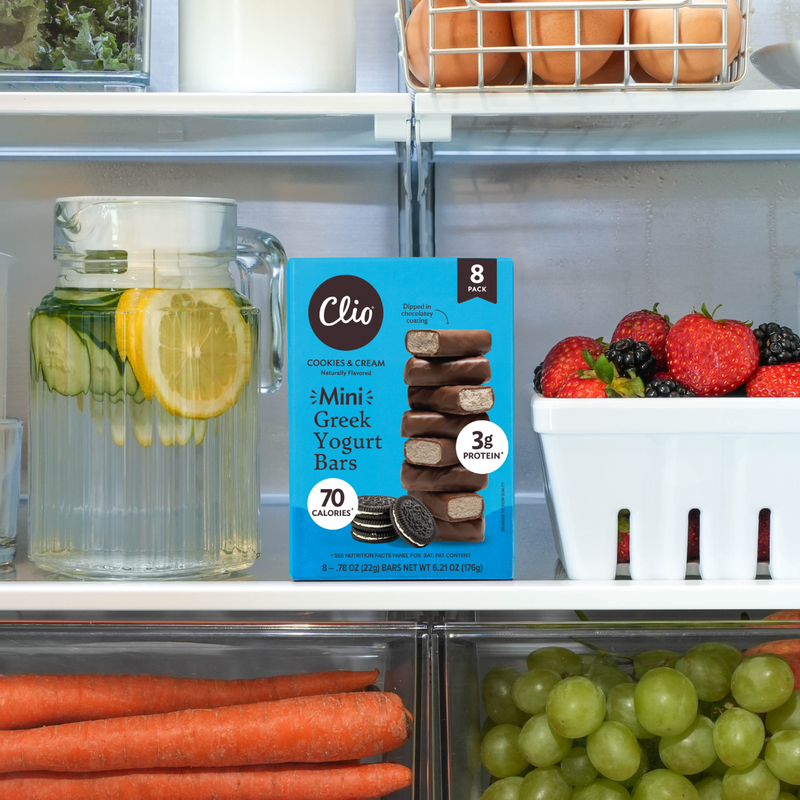 Refrigerated Greek Yogurt Bars - Mini Size 8 Pack - Cookies & Cream