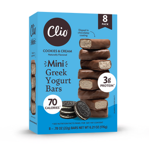 Refrigerated Greek Yogurt Bars - Mini Size 8 Pack - Cookies & Cream