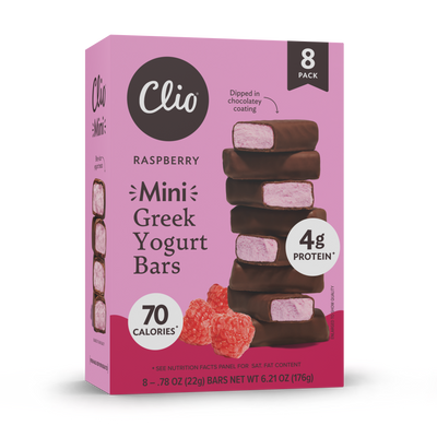 Refrigerated Greek Yogurt Bars - Mini Size 8 Pack - Raspberry
