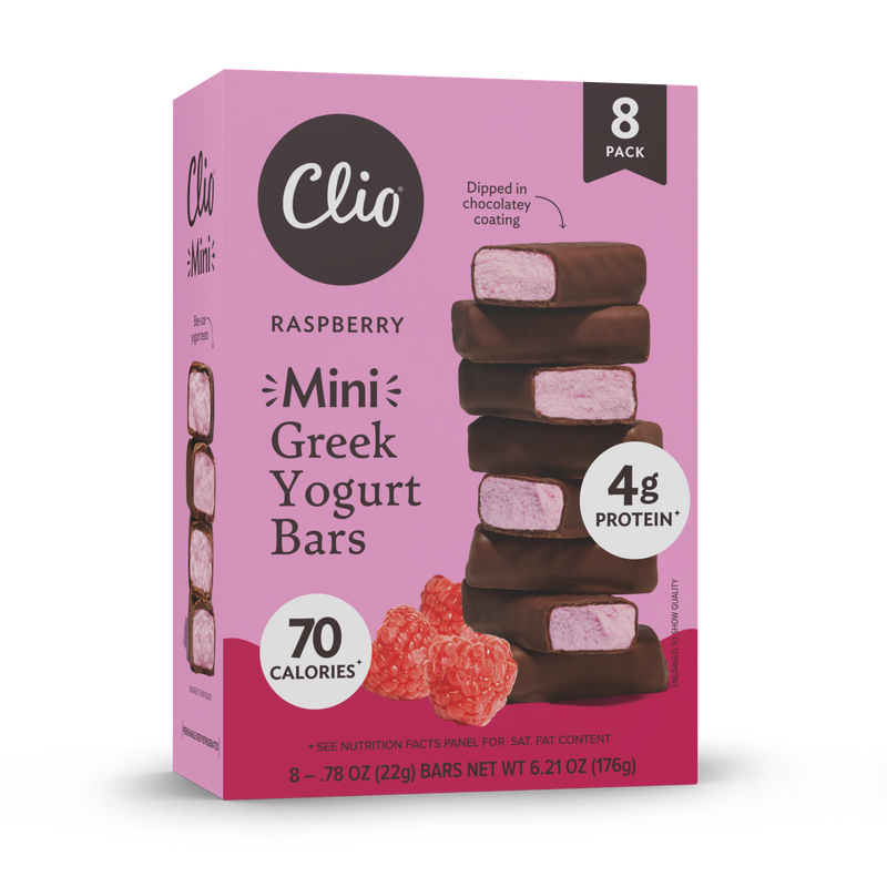 Refrigerated Greek Yogurt Bars - Mini Size 8 Pack - Raspberry