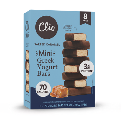 Refrigerated Greek Yogurt Bars - Mini Size 8 Pack - Salted Caramel