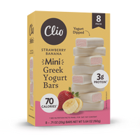 Refrigerated Greek Yogurt Bars - Mini Size 8 Pack - Yogurt Dipped Strawberry Banana