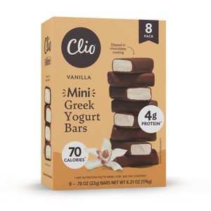 Refrigerated Greek Yogurt Bars - Mini Size 8 Pack - Vanilla